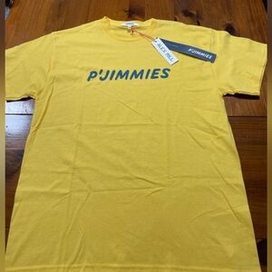 NWT ALEX MILL P'jimmies Yellow Blue Graphic Short Sleeve Cotton Sleep Tee Size M